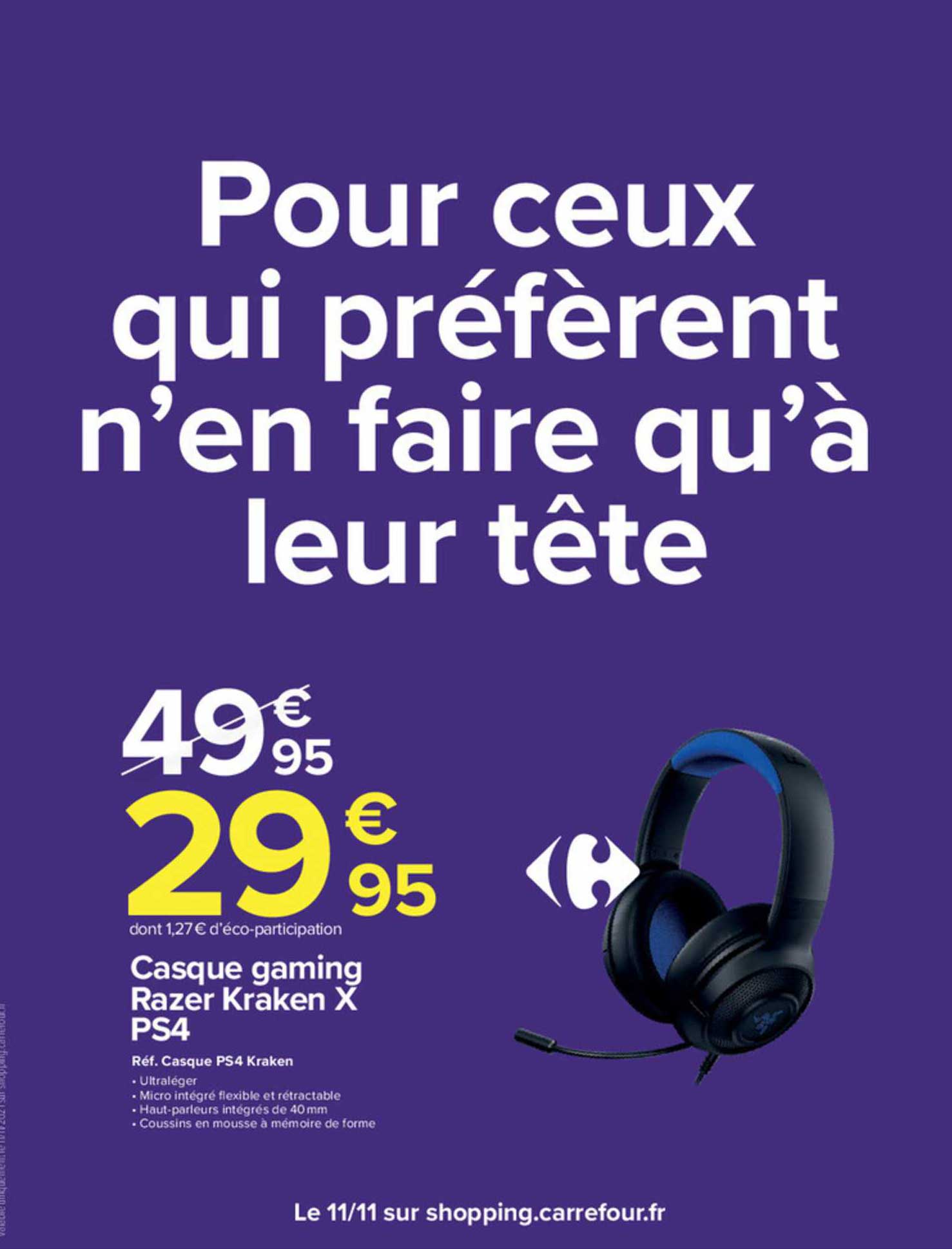 casque gaming razer kraken x ps4