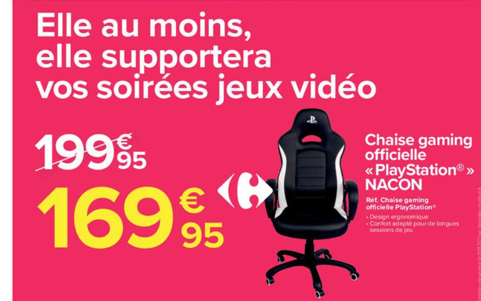 chaise gaming officielle "playStation" nacon