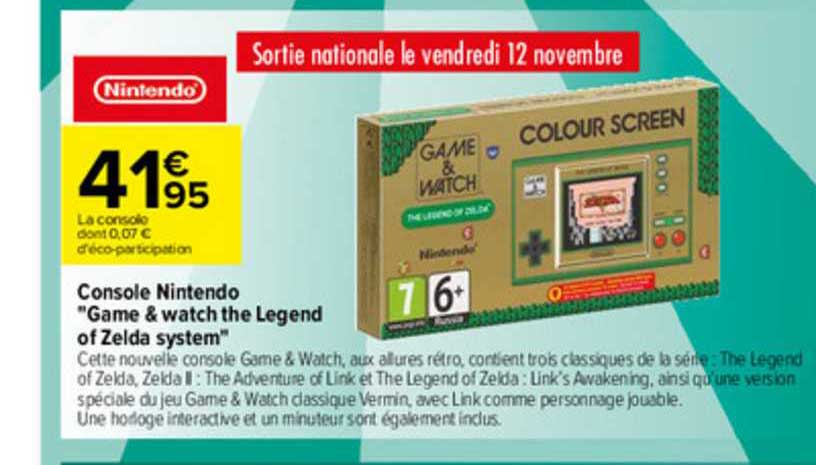console nintendo "game & watch the legend of zelda system"