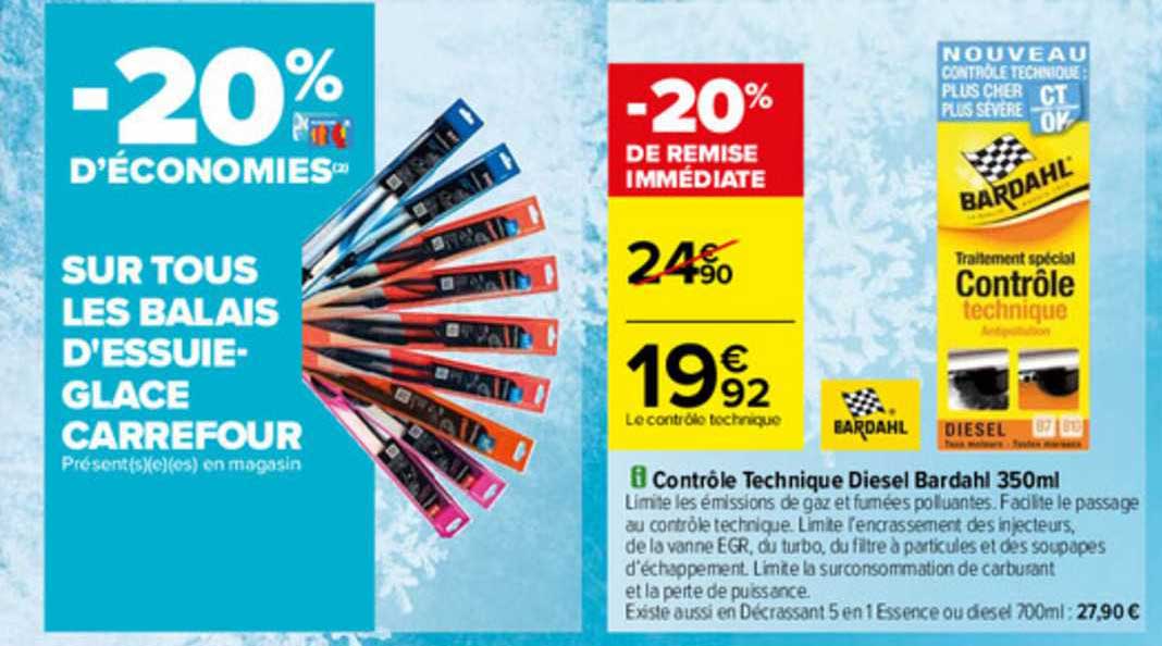 contrôle technique diesel bardahl 350ml