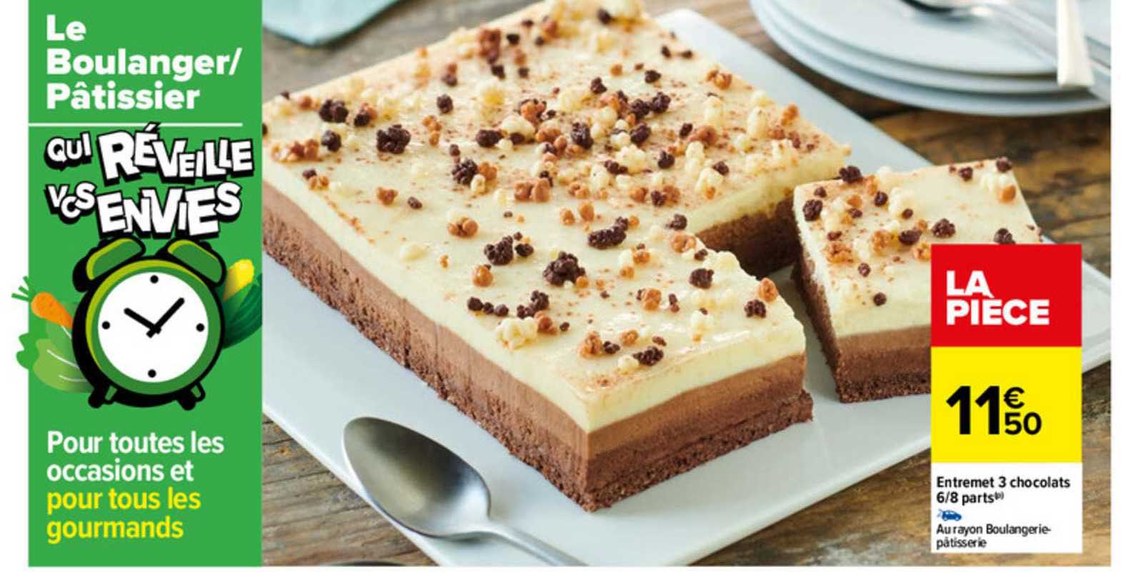 entremet 3 chocolats 6-8 parts