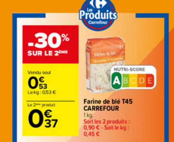 farine de blé t45 carrefour