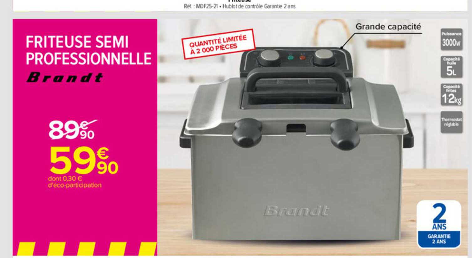 Friteuse Semi Professionnelle Brandt
