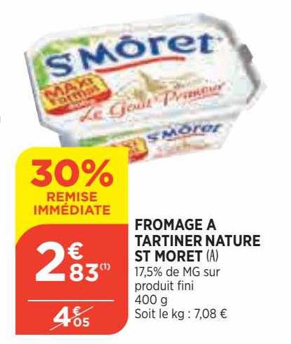 fromage à tartiner nature st môret