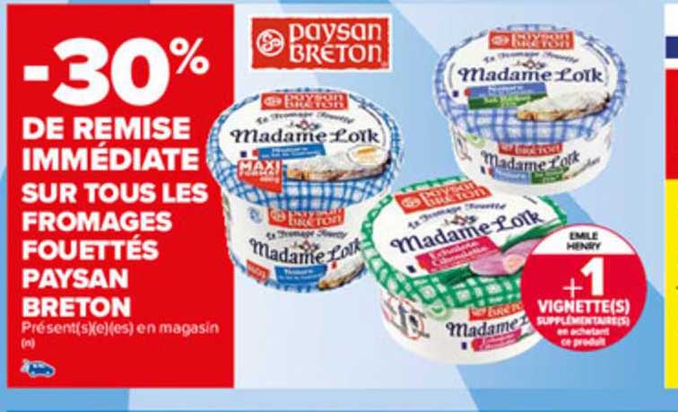 fromages fouettés paysan breton