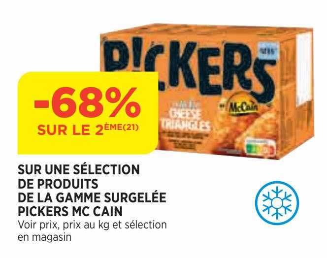 la gamme surgelée pickers mc cain