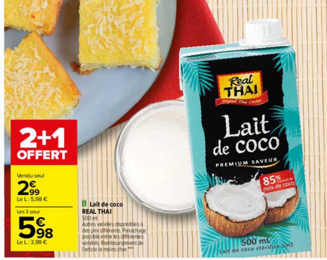 lait de coco real thai