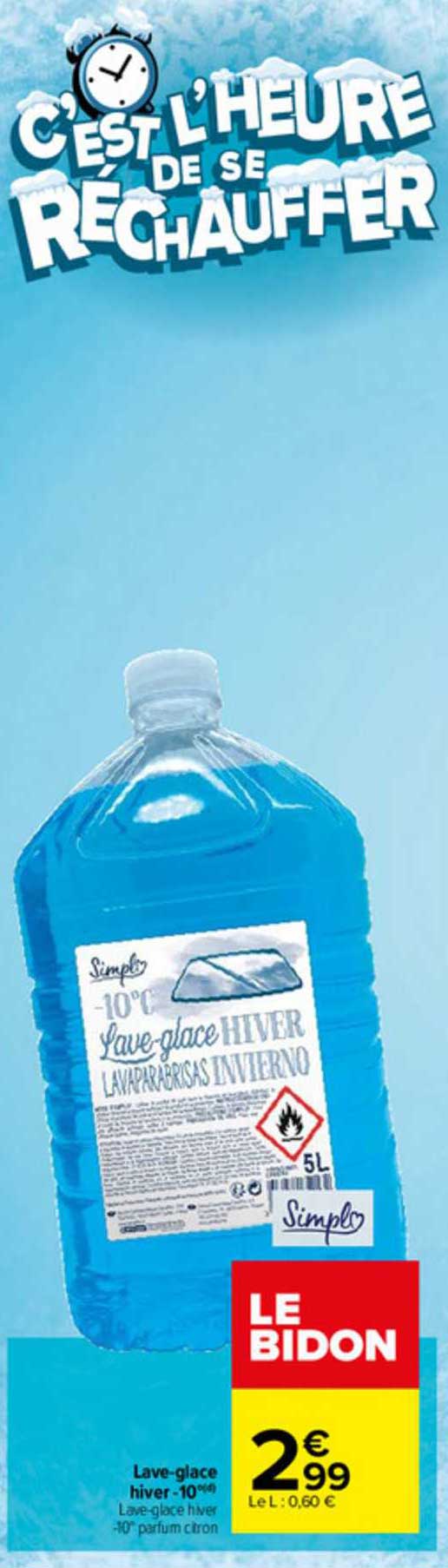 lave-glace hiver -10°