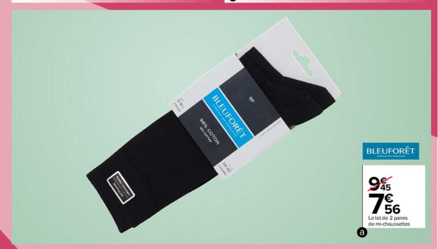 Le Lot De 2 Paires De Mi-chaussettes Bleuforêt