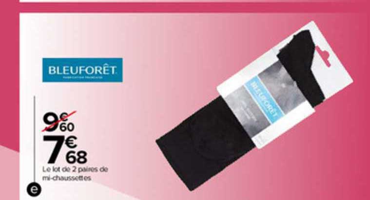 le lot de 2 paires de mi-chaussettes bleuforêt