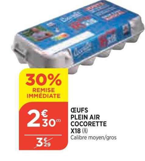Oeufs Plein Air Cocorette X18