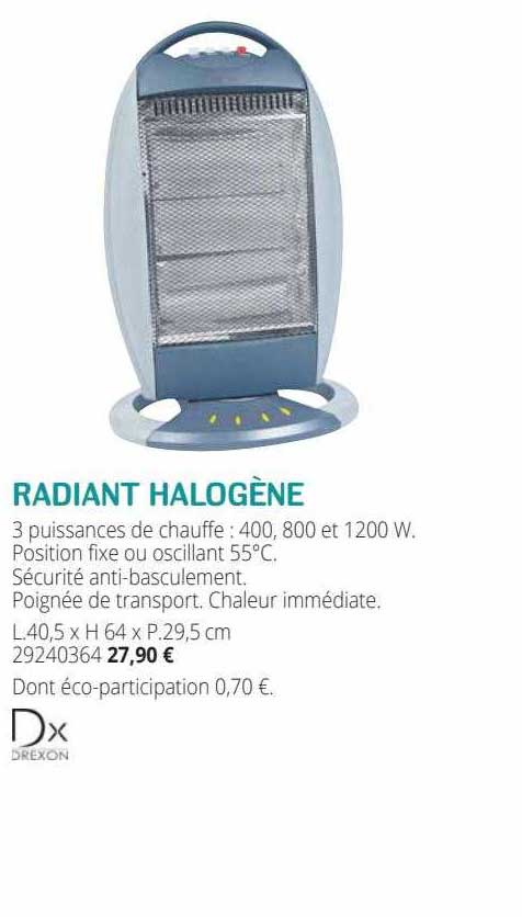 radiant halogène