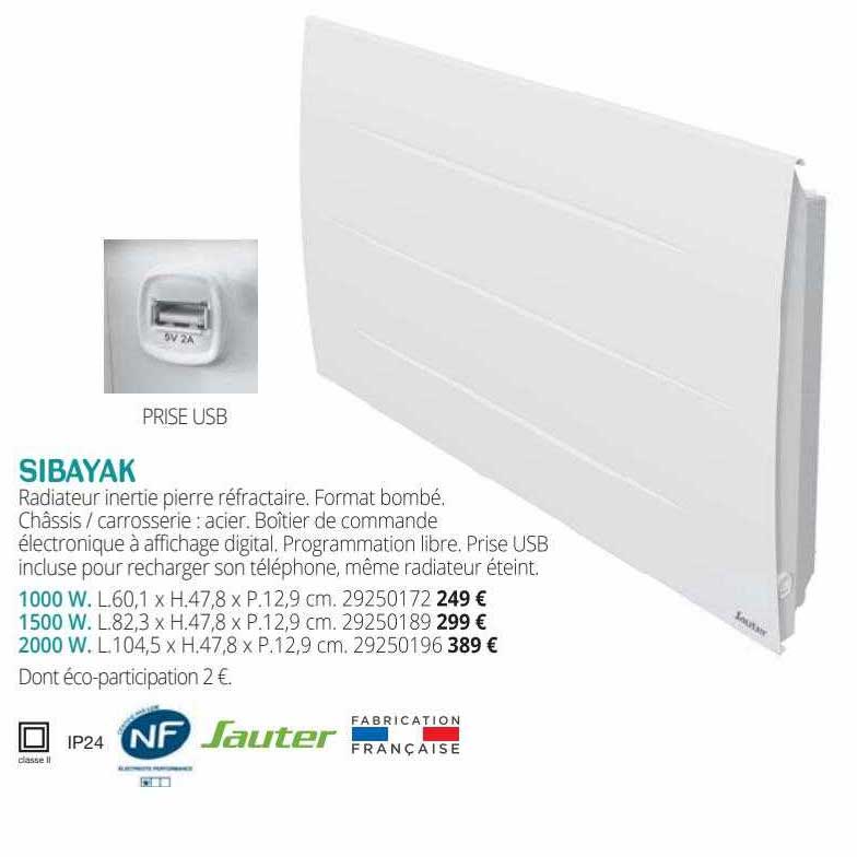 Radiateur Inertie Pierre Réfractaire Sibayak