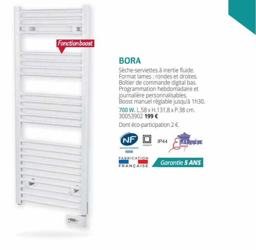 sèche-serviettes à inertie fluide bora