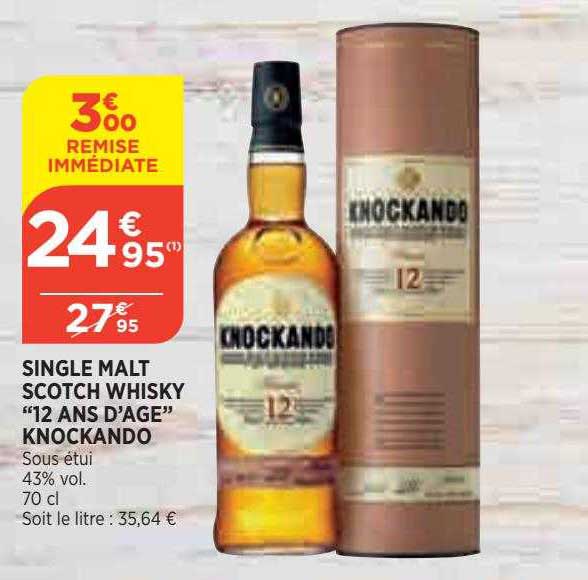 single malt scotch whisky "10 ans d'âge" knockando