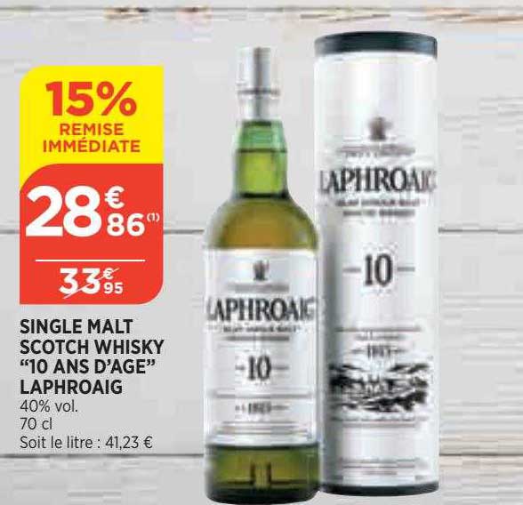 single malt scotch whisky "10 ans d'âge" laphroaig