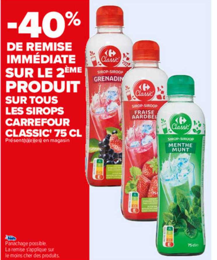 Sirops Carrefour Classic' 75 Cl