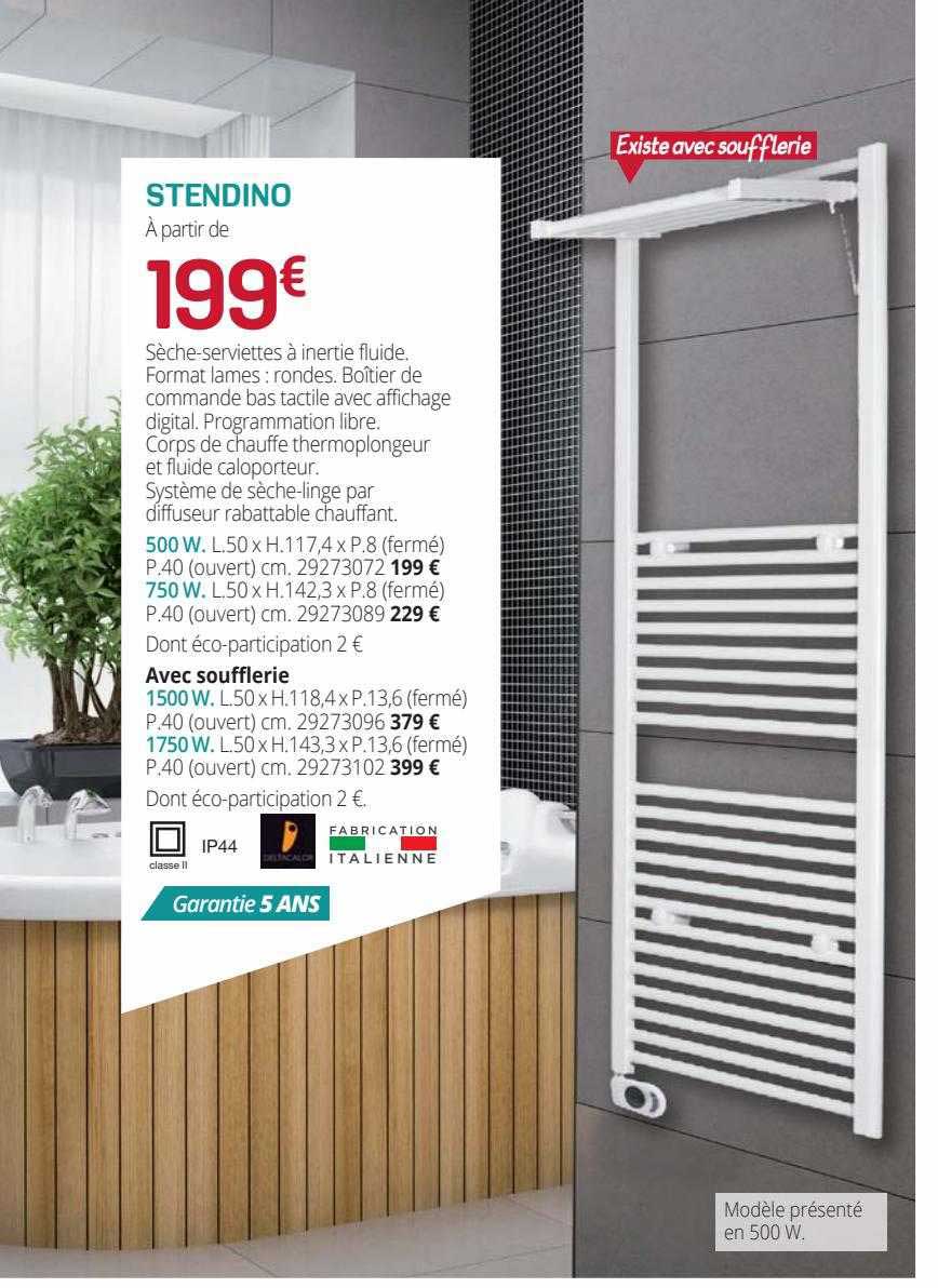 Sèche-serviettes à Inertie Fluide Stendino