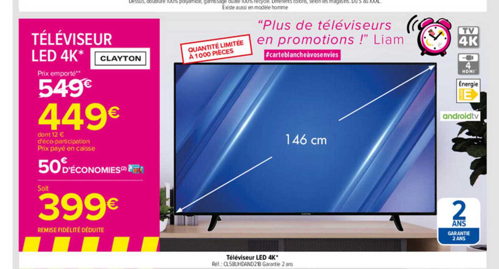 Téléviseur Led 4k Clayton