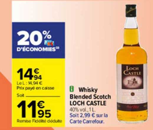 whisky blended scotch loch castle