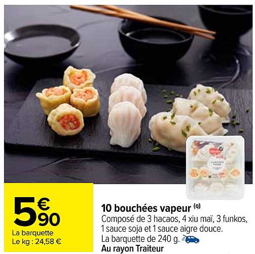 10 Bouchées Vapeur