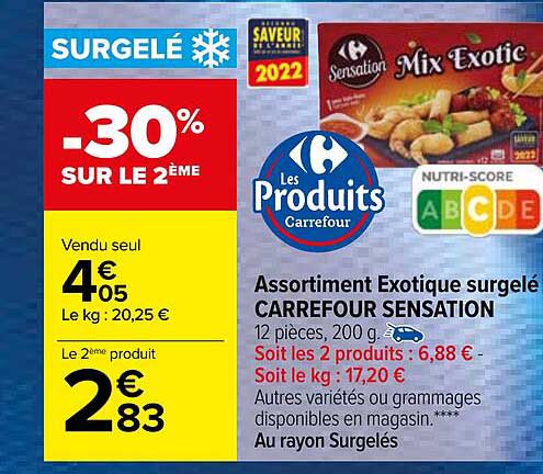 Assortiment Exotique Surgelé Carrefour Sensation