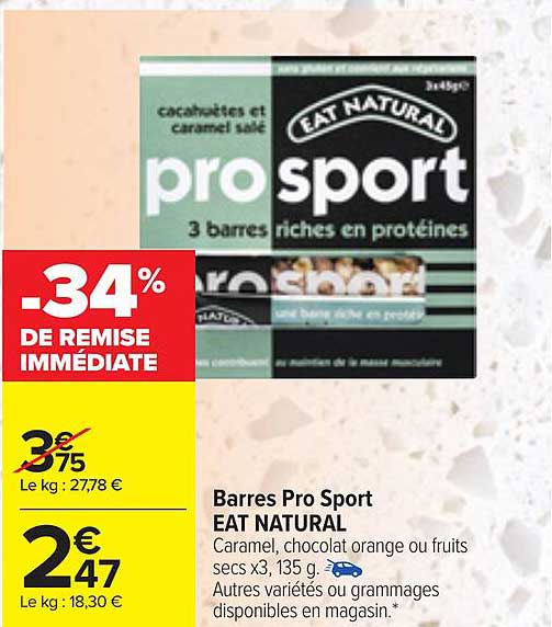 barres pro sport eat natural