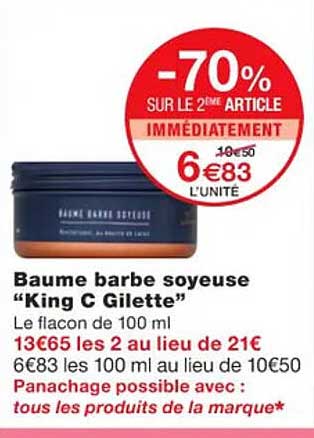 baume garbe soyeuse "king c gilette"