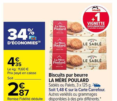 biscuits pur beurre la mère poulard