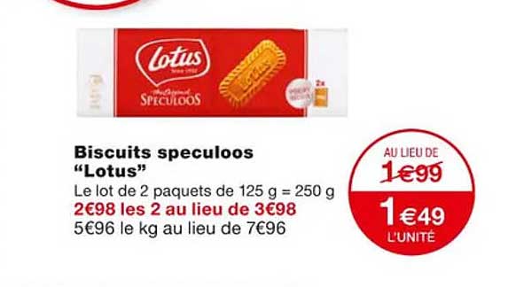 Biscuits Spéculoos "lotus"