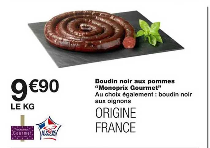 Boudin Noir Aux Pommes "monoprix Gourmet"