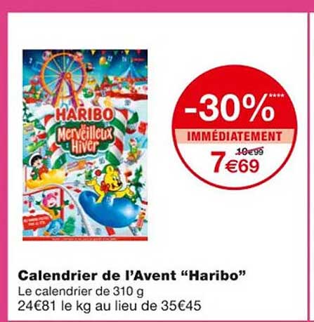 calendrier de l'avent "haribo"