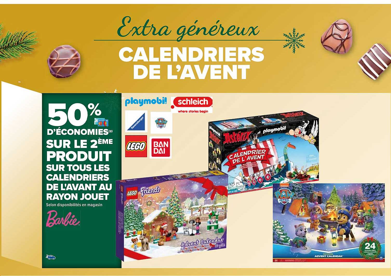 calendrier de l'avent au rayon jouet barbie
