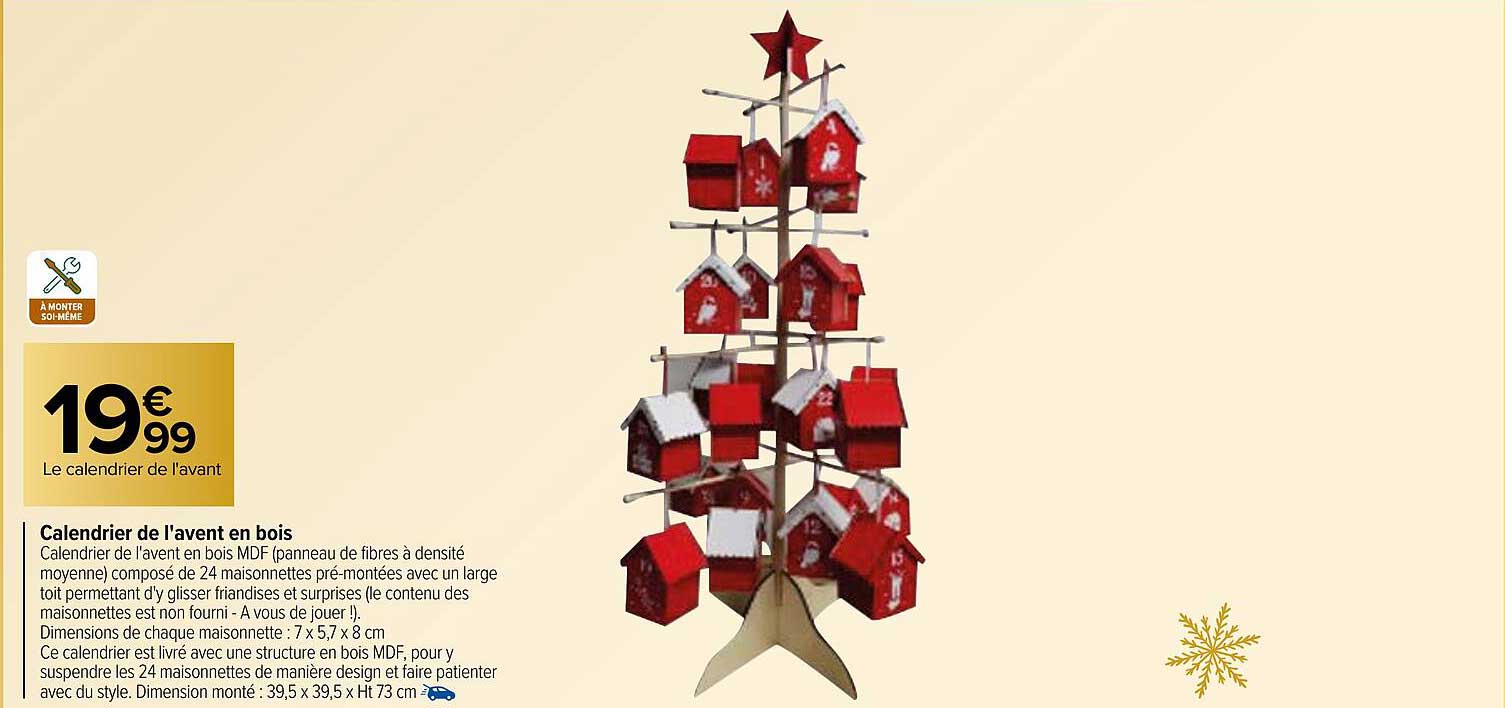 calendrier de l'avent en bois