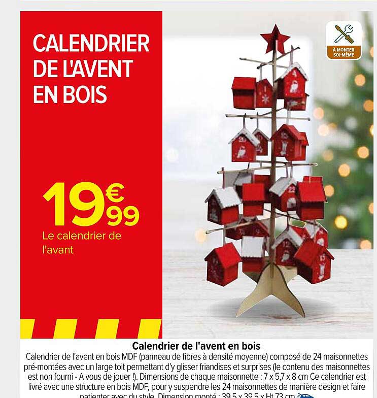 calendrier de l'avent en bois