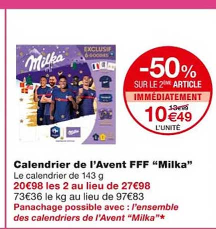 calendrier de l'avent fff "milka"