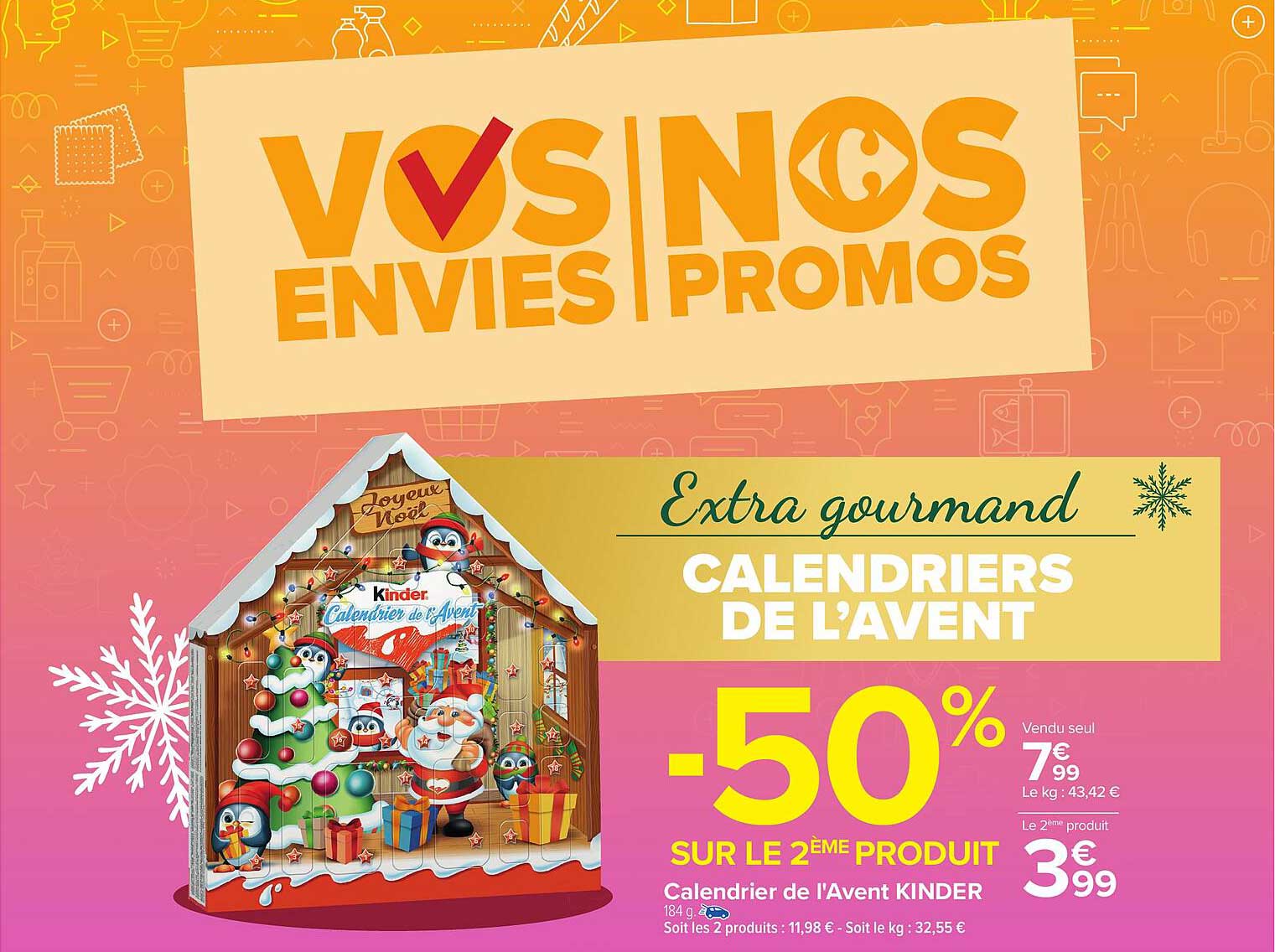 calendrier de l'avent kinder