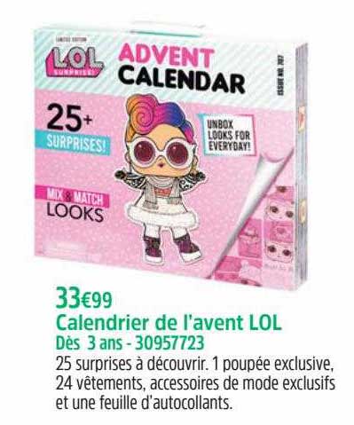 calendrier de l'avent lol