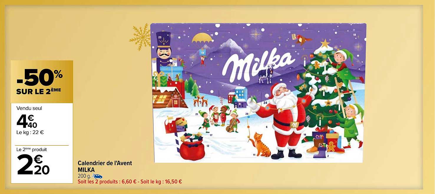 calendrier de l'avent milka