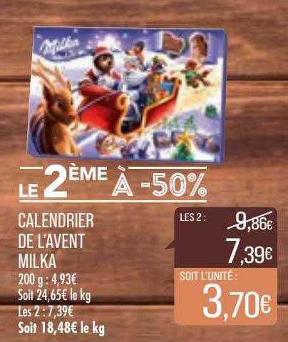 calendrier de l'avent milka