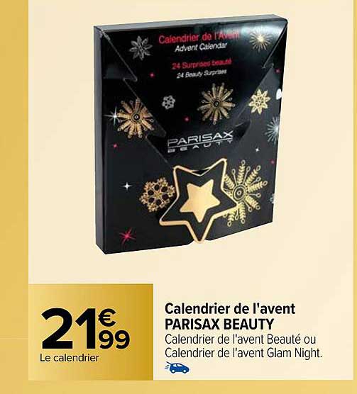 calendrier de l'avent parisax beauty
