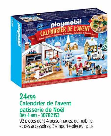 calendrier de l'avent pâtisserie de noël playmobil