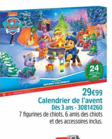 calendrier de l'avent paw patrol