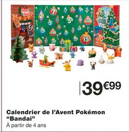 calendrier de l'avent pokémon "bandai"