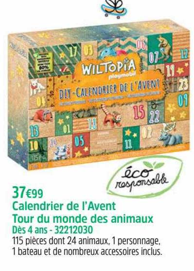 calendrier de l'avent tour du monde des animaux