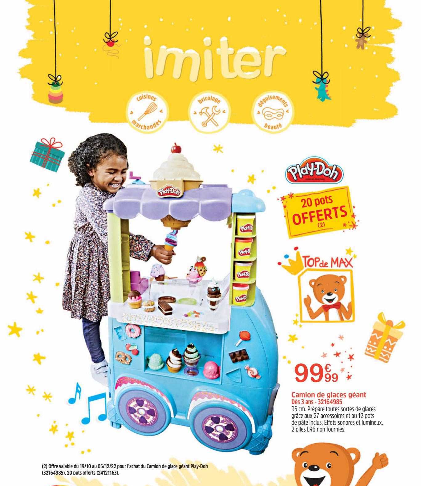 camion de glaces géant play-doh