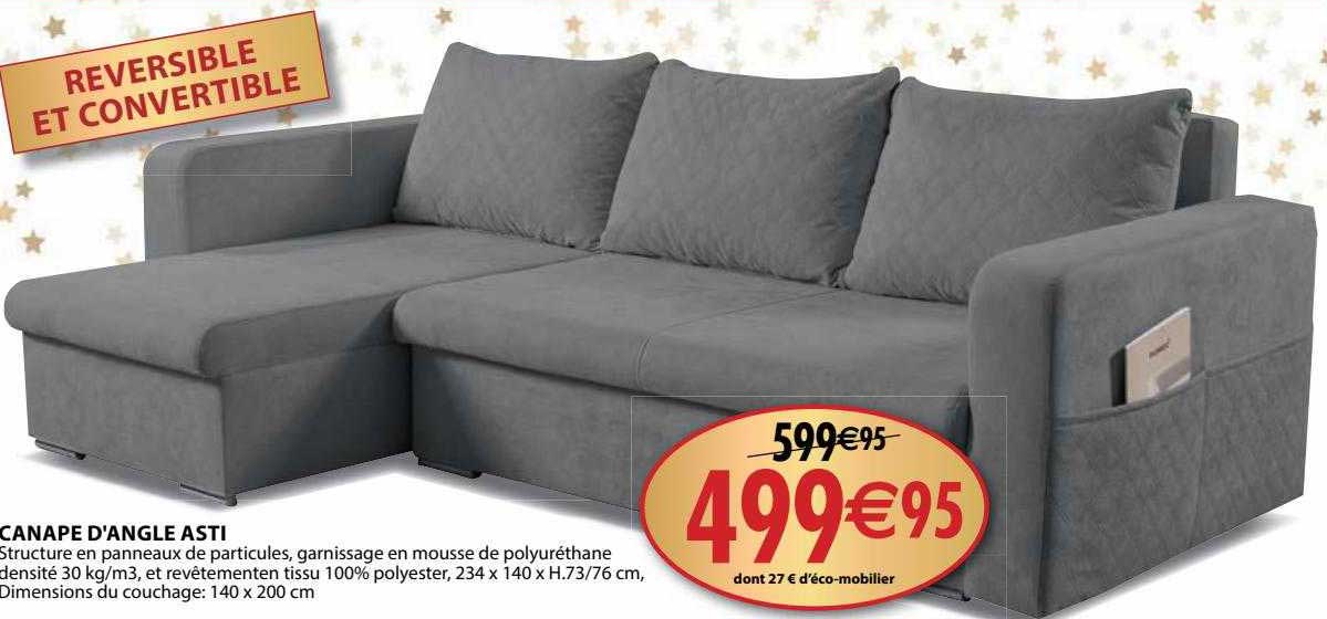 canapé d'angle asti