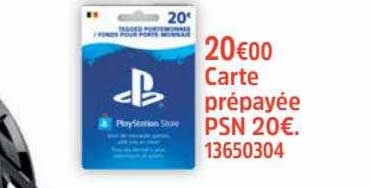 carte prépayée psn 20 euro