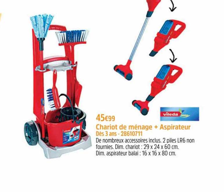 Chariot De Ménage + Aspirateur