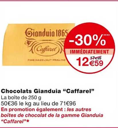 chocolats gianduia "caffarel"